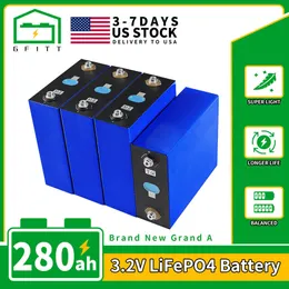 3.2V LifePo4 Battery 280AH 4PCS 6000 DEEPYCEL LFP太陽電池エネルギー電気自動車ゴルフカートEV Forklift for EU米国免税