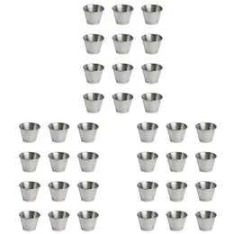 Herb Spice Tools 36 Pack Stainless Steel Condiment Sauce Cups Commercial Grade Dipping Ramekin Portion 221203