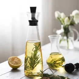 Herb Spice Tools Nordic Glass Cruet Oil Dispenser Bottles Gravy Boats Creative Leakproof Oil Vinegar Bottle Sauce Container Pot Kitchen Tools 221203