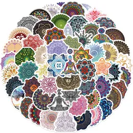 60pcs Pretty Mandala Flower Sticker Buddhism Yoga Graffiti Stickers for DIY Luggage Laptop Skateboard Motorcycle Bicycle Stickers