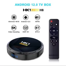 128 GB HK1 RBOX H8 Android 12 TV, pudełko Allwinner H618 16 GB 32 GB 64 GB Wifi6 BT5.0 H.265 4K HDR odtwarzacz multimedialny HK1RBOX