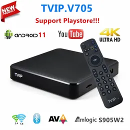 New TVIP705 Android 11.0 TV Box 4K Ultra HD 1G 8G AMLOGIC S905W2 2.4/5G WIFI BT TVIP 705メディアプレーヤーVS TVIP605