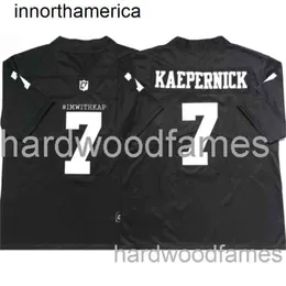 Stitched Custom #ImWithKap Colin Kaepernick #7 Black Jersey Stiched Custom Jersey Men Women Youth XS-5XL