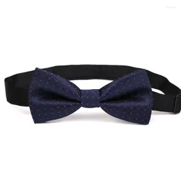 Bow wias ciemnoniebieskie bowtie mężczyźni formalne krawat chłopiec mody męski