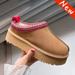 2023 New australia designer boots fur slides Classic uggly mini Tazz Suede platform snow boot ugges women slipper chestnut Sheepskin Shearling Winter ankle BootieH