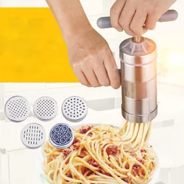 Diğer Mutfak Yemek Bar 1 Set Noodle Maker Ev El Kitabı Paslanmaz Çelik Presleme Makinesi Aracı Hollow Noodle Makinesi El Yapımı Erişte Makinesi 221203