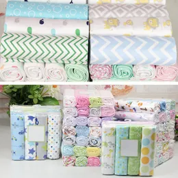 Filtar Swaddling 4st/Lot 100% Cotton Muslin Flanell Baby Swaddles Soft Borns Born blöjor Swaddle Wrap 221203