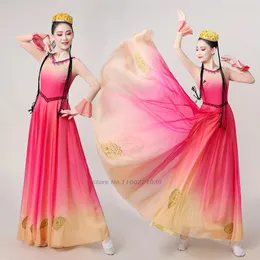 Stage Wear 2022 Costume cinese antico Abito da fata Donna Hanfu Fiore nazionale Ricamo Tang Suit Festival Outfit Danza popolare