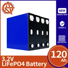 LIFEPO4 120AH 1/4/8/16/32 st Recargable Battery Pack 3.2V litiumjärnfosfat Prismatiska nya solceller för båtgolfvagn