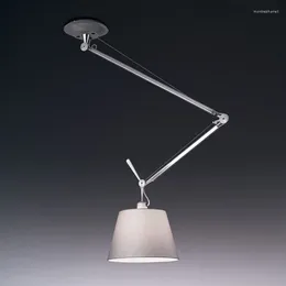 Lampy wiszące Włochy Design nowoczesny regulowany światło ramię jadalnia kawa bar rockowy sypialnia lampa obrotowa sufit wiszące światła