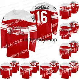 Maglie da hockey 2022 inverno in viaggio Jersey Phillip Bruggisser Mark Senden Matias Lassen Matthias Asperup Nicklas Jensen Markus Lauridsen