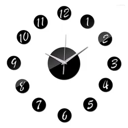 Wanduhren Acryl Spiegel Uhr 3D Aufkleber Home Decor Große Reloj De Pared Modernes Design Horloge Murale Duvar Saati