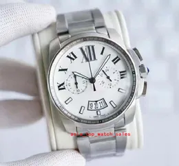 Classici orologi per super qualit￠ multi-stile per uomini 42mm Sapphire Luminio Auto Data multifunzione VK Quartz cronografo acciaio raffinato W7100045 DE MEN'THOTCHES