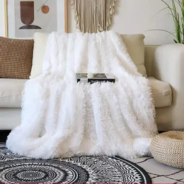 Coperte morbide e comode coperte da letto caldo sul letto sedie a quadri asciugamano divano coperta di agnello coperte in pelliccia per pelliccia cover per casa decorazione per casa 221203