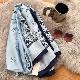 2023 New women's senior single chiffon silk shawl Fashion travel soft designer scarf