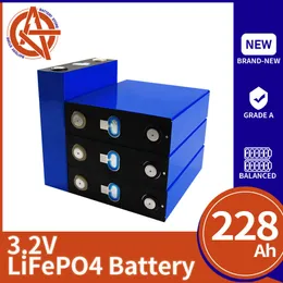 LIFEPO4 Batteri 3.2V 200AH 228AH 4/8/16/32 st laddningsbart litiumjärnfosfatbatteri DIY 12V 24V 48V RV Båtsolsystem