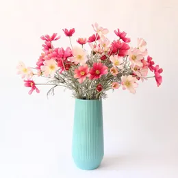 Dekorative Blumen, 18 Farben, kleine persische Chrysantheme, Gesang, glückliche Blumensimulation, Großhandel, Seidenpflanze, El-Dekoration