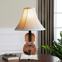 Table Lamps Creative Personality Violin Lamp Bedroom Modern Minimalist Girl Children's Room Warm Romantic Fashion Bedside