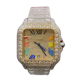 Wristwatches Custom rapper hip hop jewelry mens vvs diamonds watch iced out VVS1 watch for man and women