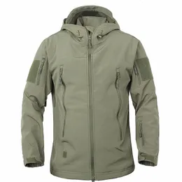 야외 재킷 후드 상어 피부 소프트 쉘 V4 야외 군용 전술 자켓 남자 방수 바람 방수 코트 사냥 위장 군대 의류 221203