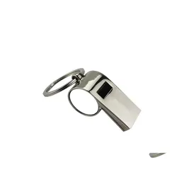 Party Favor sublimacja puste metalowe klucze łańcuchy przychylność DIY Pure Color Transfer termiczny Gwizdek Whistle Model Mash