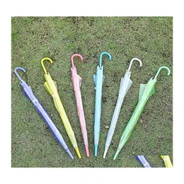 Umbrellas Clear Transparent Rain Umbrella Pvc Dome Bubble Sun Shade Long Handle Straight Stick T0484 613 R2 Drop Delivery Home Garde Dh1Lf