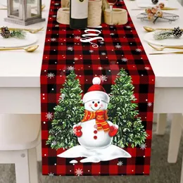 Table Cloth 1pcs عيد الميلاد عداء سطح المكتب ديكورات غلاف مرح لمستلزمات السنة المنزلية 2022
