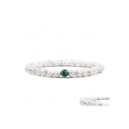 Perlen klassisches 6mm Naturstein weiße Perlenarmbänder für Männer Frauen Charme Tiger Augenheilung Perlen Bracelet Armreif Yoga Jude DHSWT