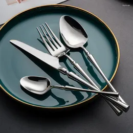 Dinnerware Sets 304 Stainless Steel Small Waist Tableware Knife And Fork Set Western Restaurant Steak Spoon