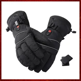 ST978 5000mAh Men Smart Electric Heating Gloves Winter Waterproof Touchscreen Bicycle Motocross Moto Gloves Motorcycle Accessories