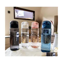 Vattenflaskor Sport Vattenflaska Plast Portable Drinking Cup Gym L￤cks￤ker dropproof Shaker Mugg Outdoor Travel Bottles 780 ml 2022 DHN7K