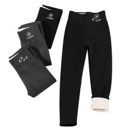 Barn vinter tjocka leggings fleece fodrade varma byxor modedesigner termiska flickor varm yoga fitness legging strumpbyxor tights höga midja gym träning byxor