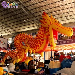 Personaje de dragón inflable gigable personalizado de 20 pies de largo / 6 metros soplan réplica de dragón grande para juguetes de exhibición deportes
