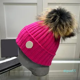 Beanie/Skull Caps Designer Inverno Cappello di lana lavorato a maglia Donna Grossa maglia spessa