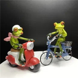 Oggetti decorativi Figurine NORTHEUINS Resina Leggy Frog Miniature Animal Statue Decorazione desktop Souvenir per interni Modern Home Decor Loft 221203