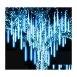 Party Decoration Birthday Party Decor Lamp Waters Proofs Lamps 8 String Suits Meteor Shower Light Outdoor Mti Colour Glow 40Hx L2 Dr Dh9Uk