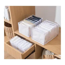 Storage Boxes Bins Jeans Leggings Tshirt Storage Boxes Clothing Wardrobe Der Type Finishing Box For Home Organization 564 H1 Drop Dh9Cj