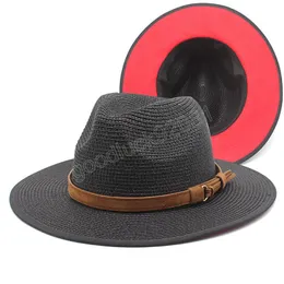 Panama Hat Spring Summer Straw Sun Hats For Women Man Outdoor UV Protection Beach Cap Chapeau Femme
