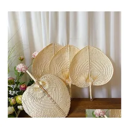 Andere Event Party Supplies Woven Party Bambus Hand Fan Baby Umweltschutz Mückenschutz Fans für Sommer Hochzeit Fa Dhv1W