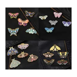 Pinos broches butterfly esmalte pino de desenho animado bamb￪ bocal bloach emblemas inseto punk lapela roupas mulheres garotas backpack de joias do presente f dh1xi