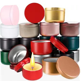 Makeup Tools 205080100pcs Aluminium Candle Tin 50 ml Runda ljusbehållare Cosmetic Jar Oil Cream Pot Aromaterapi Förseglad metall kan resa 221205