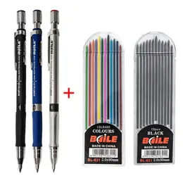 MM Mekaniska pennor St￤ll in B Automatisk student Graycolor Pencil Leads School Pens Supplies Office Kawaii Stationery