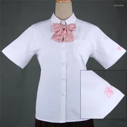 Roupas definem a camiseta de uniforme escolar de manga curta japonesa e coreana e coreana impressão rosa JK Middle Top Sailor Tone para meninas