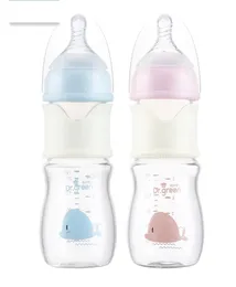 Glass Baby Bottle Widebore Quick Flush Bottle Anticolic Born Milk Bottle Training Feeding Accessories Water Botellas Para 2110234747644