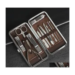 Party Decoration Novelty Practical Manicure Set Pedicure Scissor Tweezer Knife Ear Pick Utility Nail Clipper Kit Stainless Steel Car Dhuuw