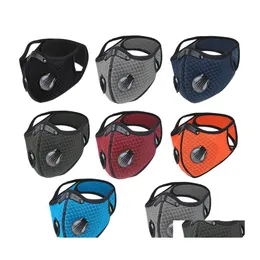 Designer Masks Bicycle Dustproof Sports Mask Activated Carbon Cycling Running Face Er Antipollution Outdoor Training Masks With Filt Dhxh9