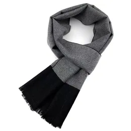 Schals Baumwolle Schwarz Schals Mann Herbst Winter Dicke Warme Kaschmir Plaid Grau Schal Business Lange Wraps Männer Solide Schal Rot A136 221205