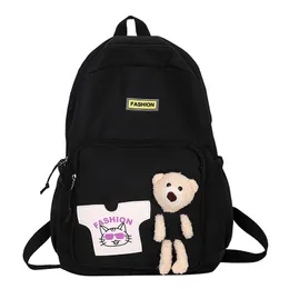 3PCS School Bags Student Oxford Cat Imprime