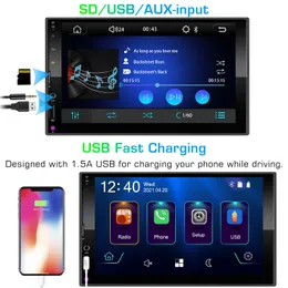 Auto Stereo 7 Zoll Autoradio Android Auto Apple Carplay Mirror Link MP5 Player Bluetooth für Toyota Nissan Hyundai