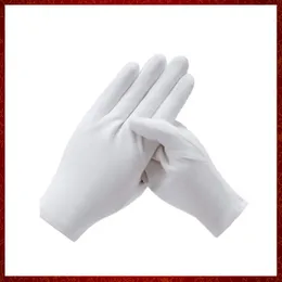 ST917 1 пары белые перчатки хлопковые перчатки для сухих рук.